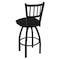Holland Bar Stool Co 30" Swivel Bar Stool, Black Wrinkle, Black Vinyl Seat 81030BWBlkVinyl - alternate 3